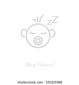 Web line icon. Sleeping child