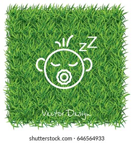 Web line icon. Sleeping child