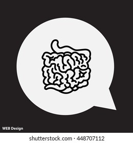 Web line icon. Small intestine