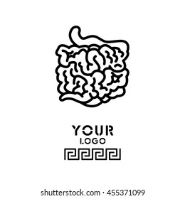 Web line icon. Small intestine