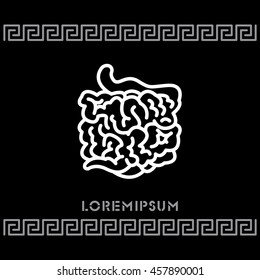 Web line icon. Small intestine