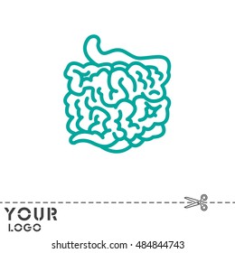 Web line icon. Small intestine
