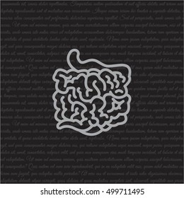 Web line icon. Small intestine