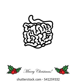 Web line icon. Small intestine