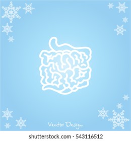 Web line icon. Small intestine