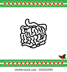 Web line icon. Small intestine