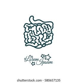 Web line icon. Small intestine