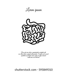 Web line icon. Small intestine