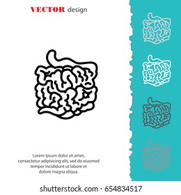 Web line icon. Small intestine
