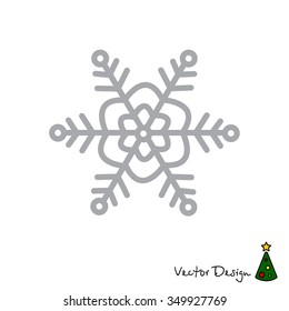 Web line icon. Snowflake