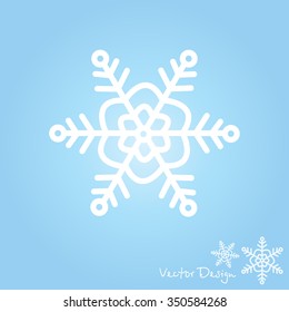 Web line icon. Snowflake