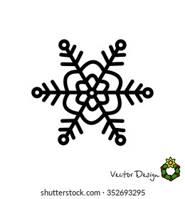 Web line icon. Snowflake