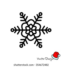 Web line icon. Snowflake