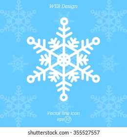 Web line icon. Snowflake
