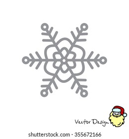 Web line icon. Snowflake