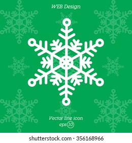 Web line icon. Snowflake