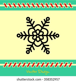 Web line icon. Snowflake