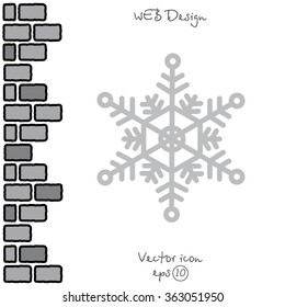 Web line icon. Snowflake