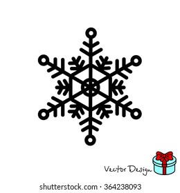 Web line icon. Snowflake
