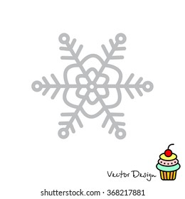 Web line icon. Snowflake