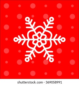 Web line icon. Snowflake