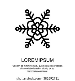 Web line icon. Snowflake