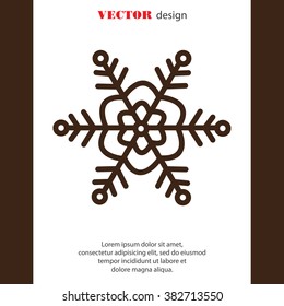 Web line icon. Snowflake