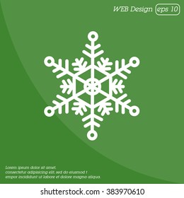 Web line icon. Snowflake