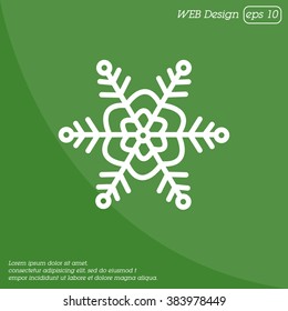 Web line icon. Snowflake