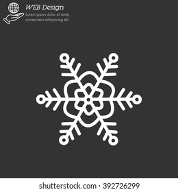 Web line icon. Snowflake