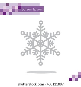 Web line icon. Snowflake