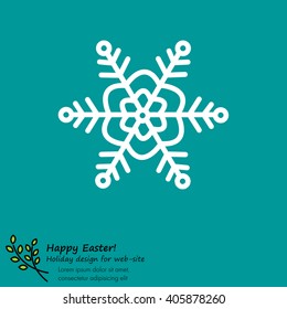 Web line icon. Snowflake