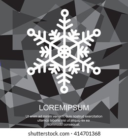 Web line icon. Snowflake