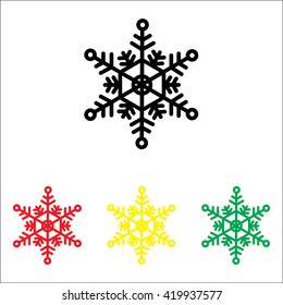 Web line icon. Snowflake