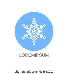 Web line icon. Snowflake