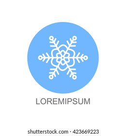 Web line icon. Snowflake