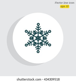 Web line icon. Snowflake