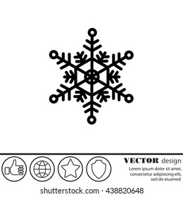 Web line icon. Snowflake