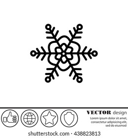 Web line icon. Snowflake