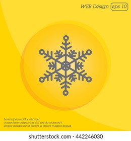 Web line icon. Snowflake