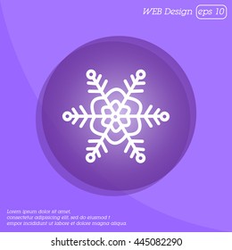 Web line icon. Snowflake