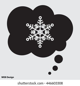 Web line icon. Snowflake