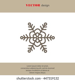 Web line icon. Snowflake