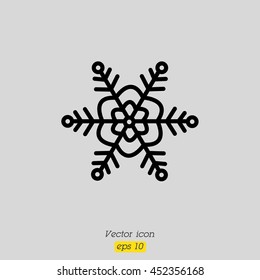 Web line icon. Snowflake
