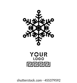 Web line icon. Snowflake