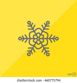 Web line icon. Snowflake