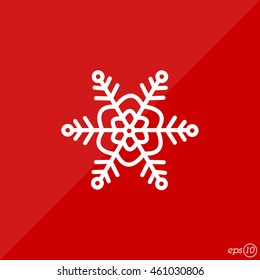 Web line icon. Snowflake