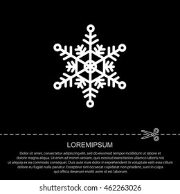 Web line icon. Snowflake