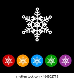 Web line icon. Snowflake