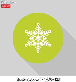 Web line icon. Snowflake